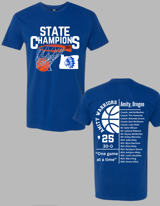 Amity Girls Basketball || State Champs|| 2025 || Tee