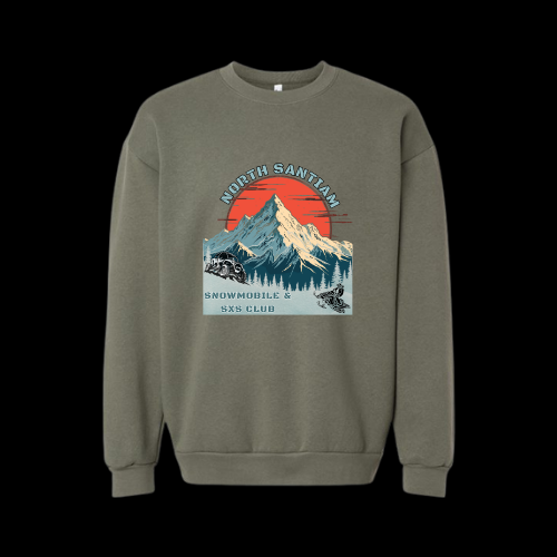 North Santiam Club- Green Crew Sweatshirt